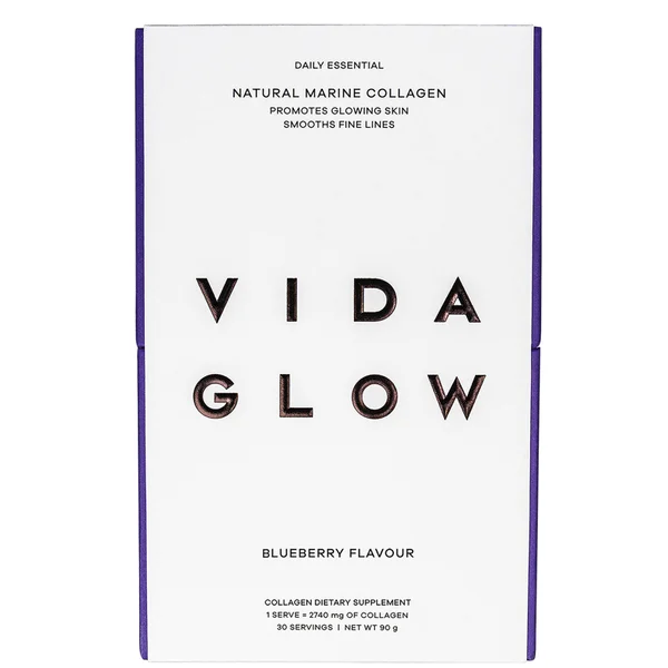 Vida Glow Natural Marine Collagen Sachets - Blueberry