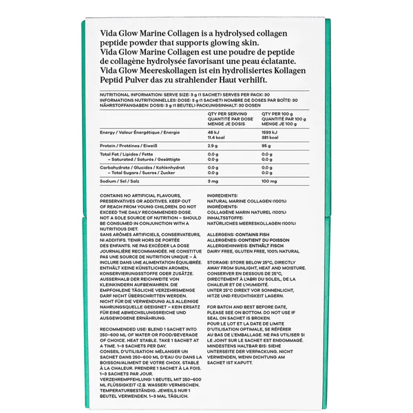 Vida Glow Natural Marine Collagen Sachets - Original